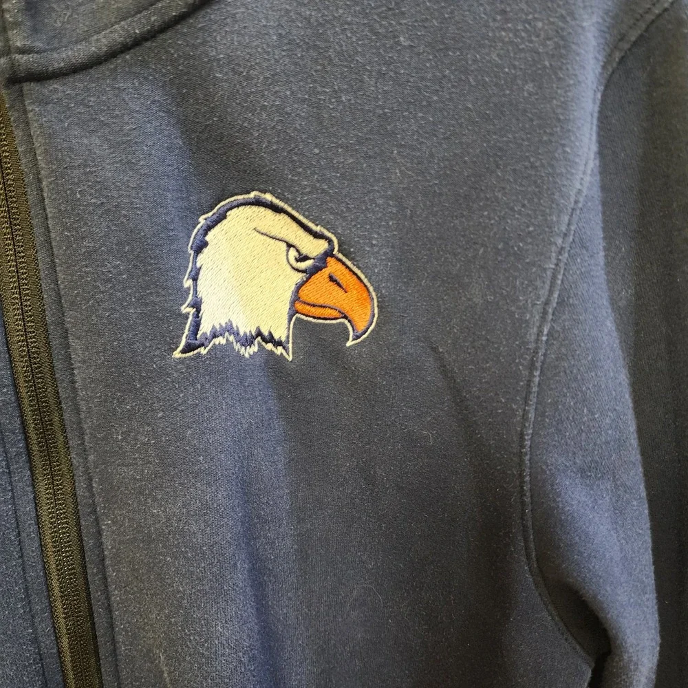 Nike Carson Newman Eagles Dri-FIT Full Zip Hoodie Navy Blue Mens Medium